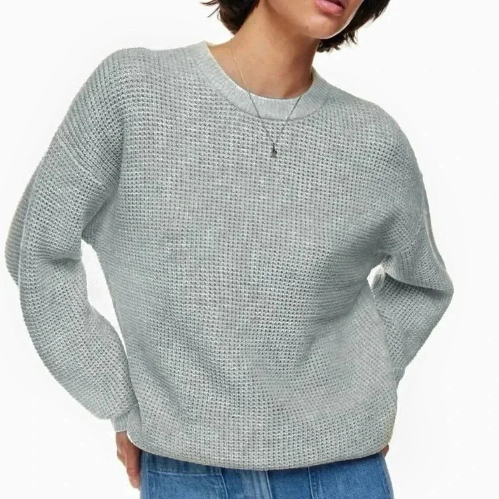Aritzia Wilfred Free Hillside Sweater Merino Wool Knit Long Sleeve Size XS